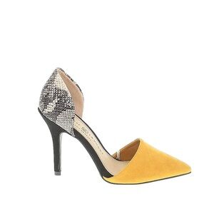Chinese Laundry Yellow and snake heeled Shoes